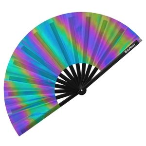 Giant and durable iridescent hand fan